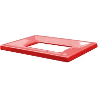 Poubelle carton bureau 60L couvercle rouge