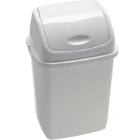 Poubelles blanches 10L lot de 24 couvercles basculants