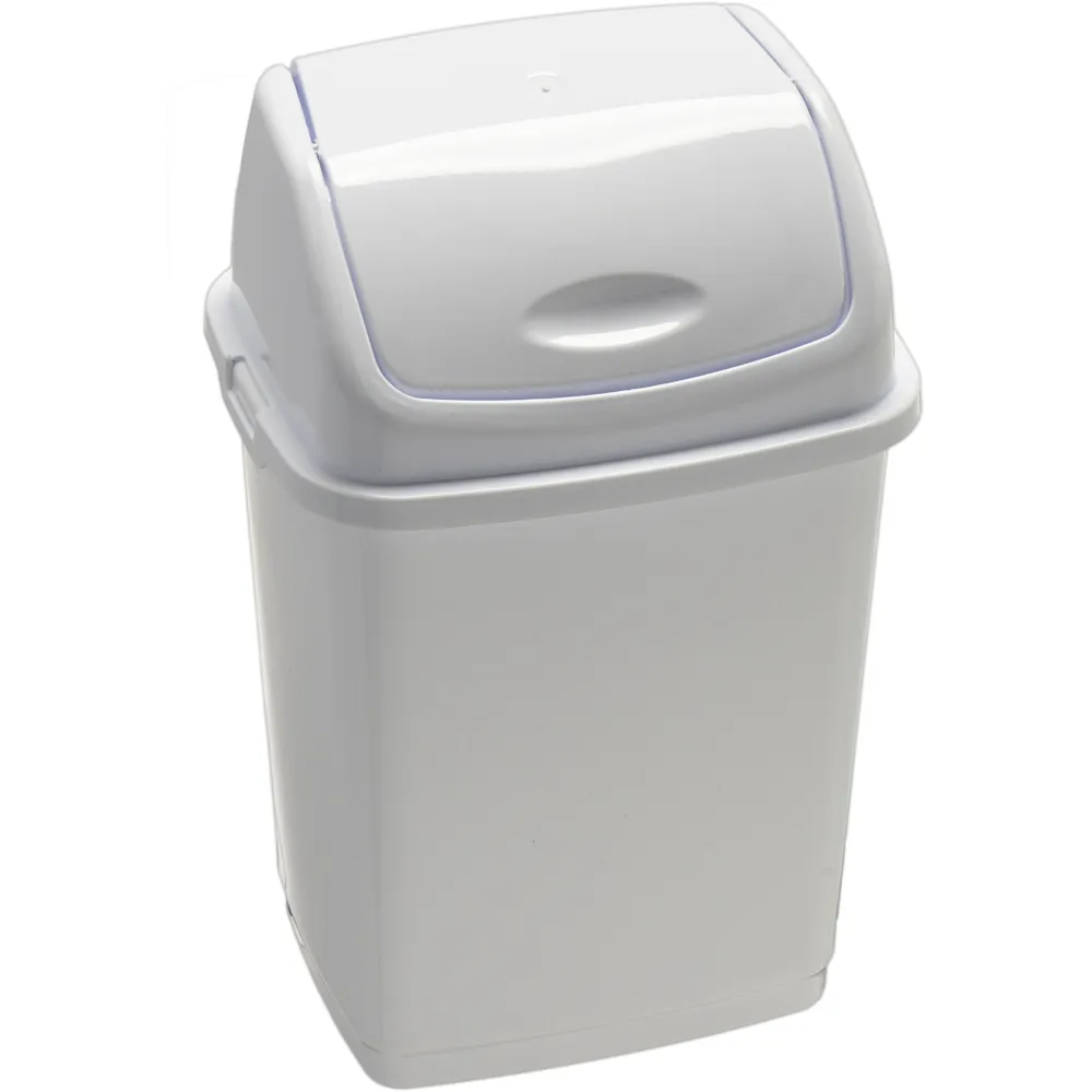 Poubelles blanches 10L lot de 24 couvercles basculants