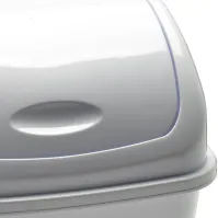 Poubelles blanches 18L basculantes fonctionnelles et durables.