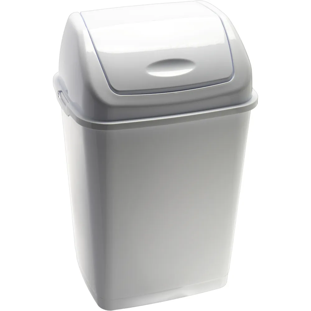 Poubelles blanches 35L à couvercle basculant lot de 12
