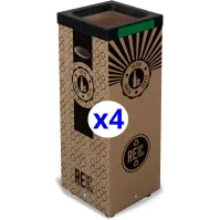 Poubelles carton recyclé 100L personnalisables élégantes