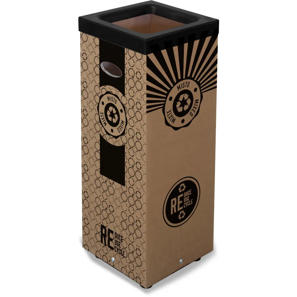 Poubelle recyclable 60L carton écologique pratique