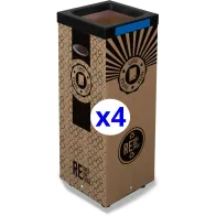 Éco-poubelles carton 60L recyclage durable