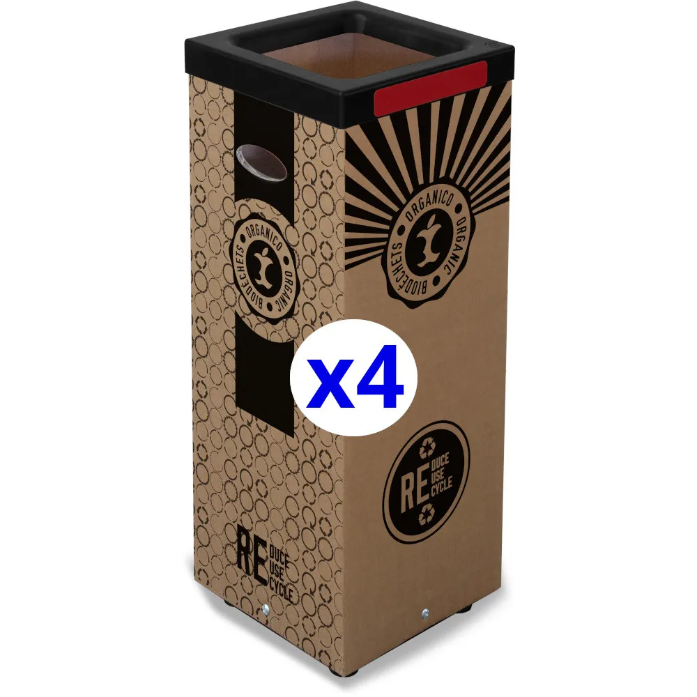 Poubelle carton biodéchets 60L éco-responsable