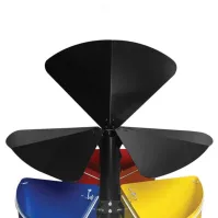 Poubelle extérieure colorée à chapeau