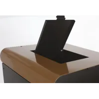 Poubelle marron à trappe tri sélectif