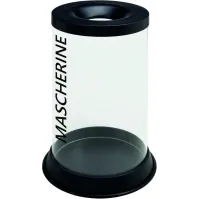 Poubelle translucide avec identification des déchets