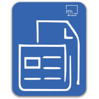 Symbole papier bleu aimanté distinctif