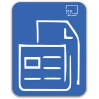 Symbole papier bleu aimanté distinctif