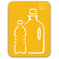 Symbole plastique jaune magnétique pictogramme	