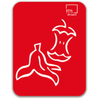 Symbole organique rouge magnétique pictogramme