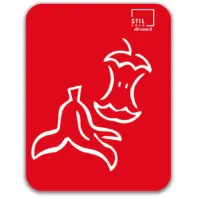 Symbole organique rouge magnétique pictogramme