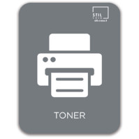 Symbole magnétique gris pour toner