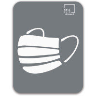 Symbole magnétique gris masque moderne