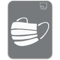 Symbole magnétique gris masque moderne