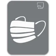 Symbole magnétique gris masque moderne