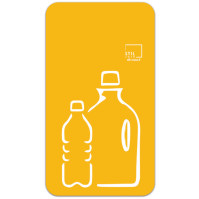 Symbole plastique jaune magnétique pictogramme