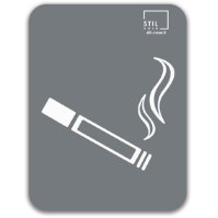 Symbole gris cendrier aimanté moderne