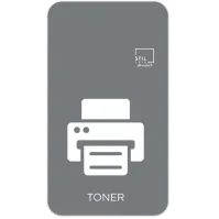 Icône grise toner magnétique stylisé