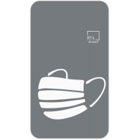 Symbole masque magnétique gris stylisé