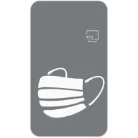 Symbole masque magnétique gris stylisé