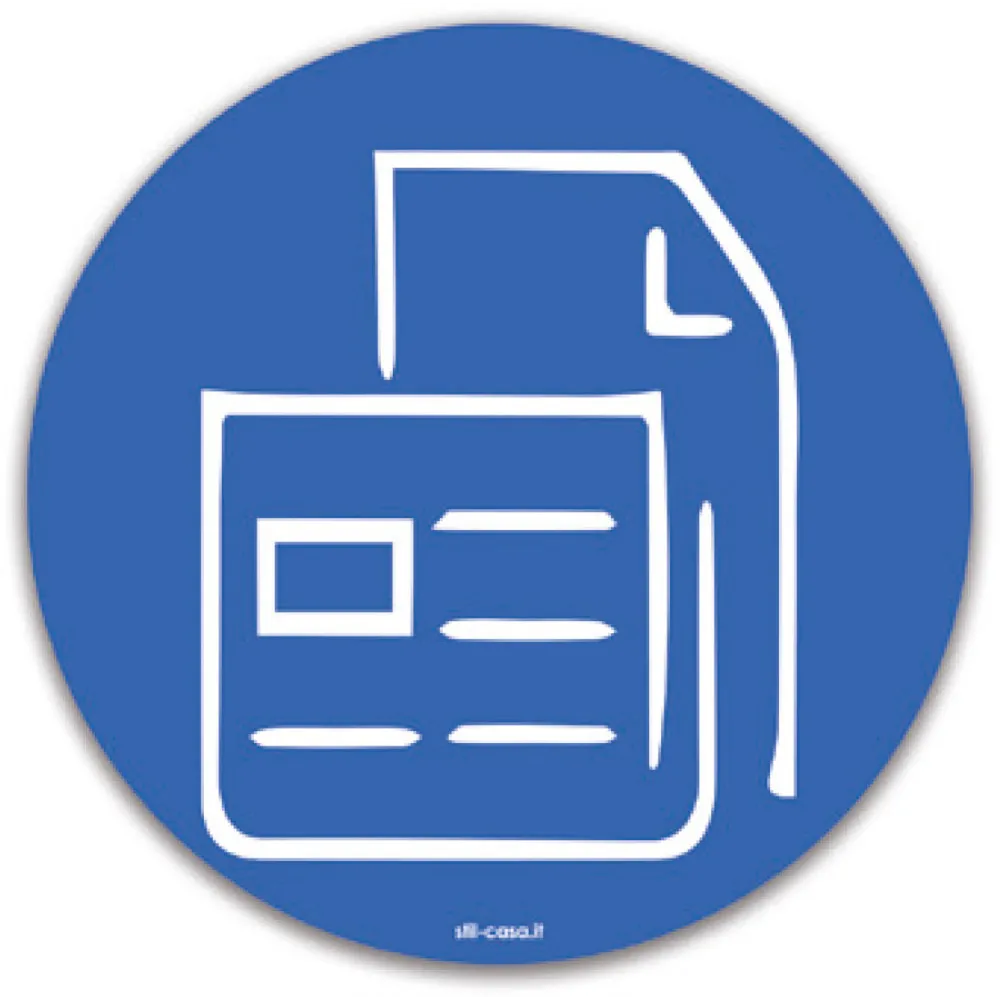 Symbole papier bleu pictogramme magnétique