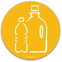 Icône magnétique jaune symbole plastique