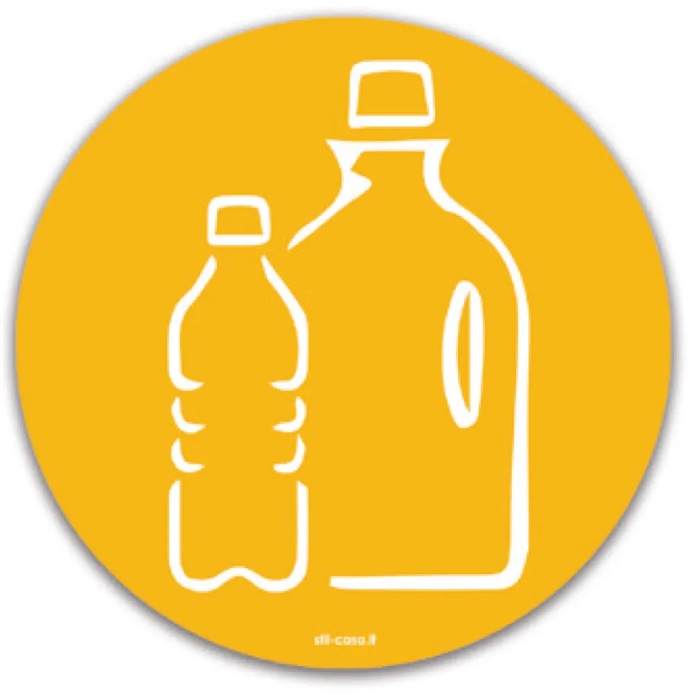 Icône magnétique jaune symbole plastique