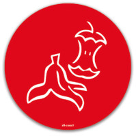 Icône magnétique rouge symbole organique