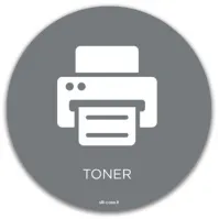 Symbole toner gris pictogramme magnétique