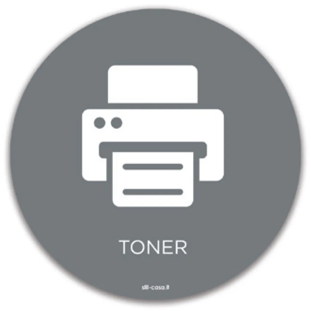 Symbole toner gris pictogramme magnétique