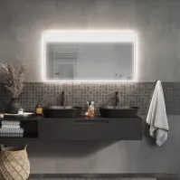 Grand miroir super éclairage