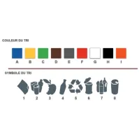Corbeille tri-sélectif 75L pratique