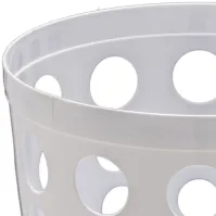 Corbeille papier blanche perforée design moderne 12 litres