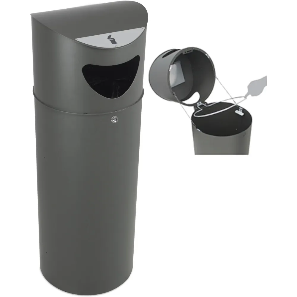 Corbeille verrouillable 75L avec support