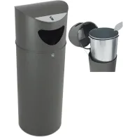 Corbeille verrouillable 75L avec bac