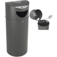 Corbeille verrouillable 100L avec cendrier