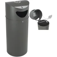 Corbeille verrouillable 100L avec cendrier