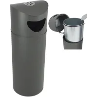 Corbeille urbaine Oslo 75L cendrier