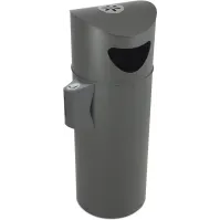 Corbeille urbaine avec cendrier intégré