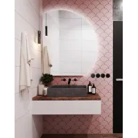 Miroir rond design lignes épurées