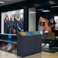 Poubelle tri 95L clapet pratique