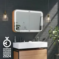Miroir armoire salle de bain arrondie