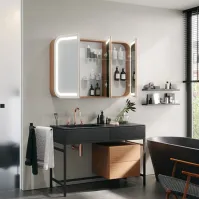 Miroir armoire salle de bain arrondi