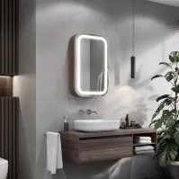 Armoire miroir coins arrondis élégants