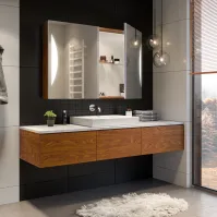 Miroir salle de bain vue ouverte