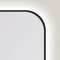 Miroir design éclairé cadre arrondi