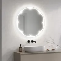 Miroir LED fleur lumineuse