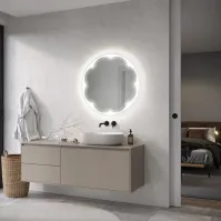 Fleur miroir salle de bain